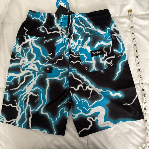 RIPNDIP Men's Nikola Swim Shorts Black/Blue Size S NWT - Picture 3 of 12